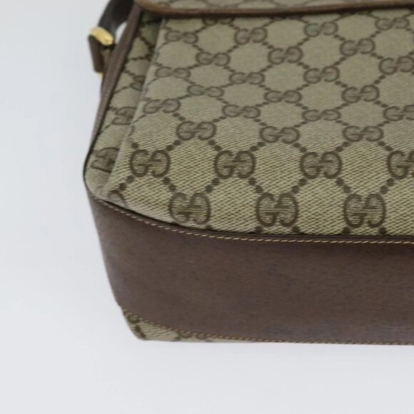 GUCCI GG Supreme Web Sherry Line Bag PVC Beige Gold 904 02 084 Auth 122223 - Picture 5 of 16